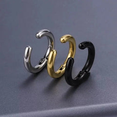 Ear Cuff Celeste · Par dorado sin piercing
