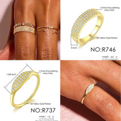 Anillo Line · Fino con Circonitas