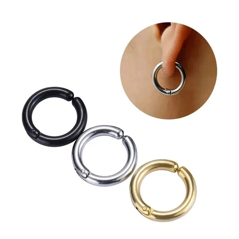 Ear Cuff Celeste · Par dorado sin piercing
