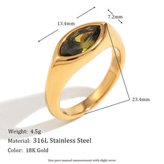 Anillo Marquise · Signet 316L