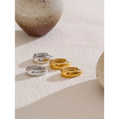 Aros Éclat — aros chunky dorados, vista 2