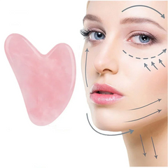 ELUNEA Glow Facial Ritual - Gua Sha de cuarzo rosa incluido en el pack