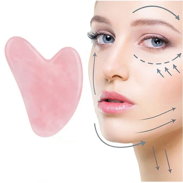 ELUNEA Glow Facial Ritual - Gua Sha de cuarzo rosa incluido en el pack